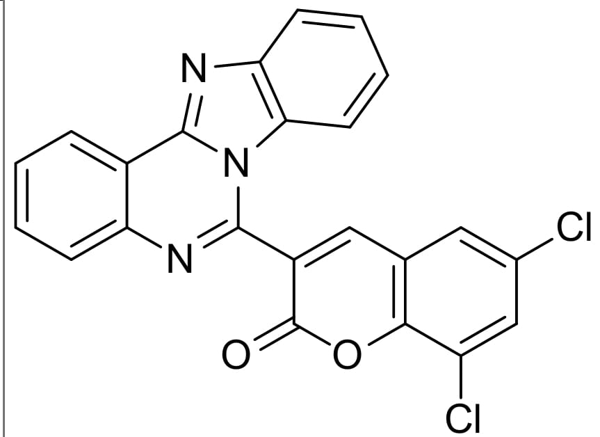 3-(benzo[4,5]imidazo[1,2-c]quinazolin-6-yl)-6,8-dichloro-2H-chromen-2-one